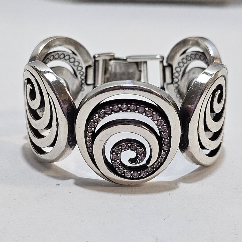 Brighton Ocean Swirl Crystal Jeweled Chunky Bracelet
